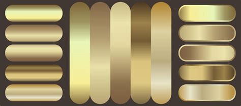 Gold texture gradient background big vector set | Premium Vector