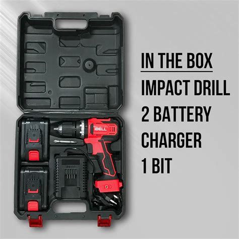 iBELL BM18-60 20V Brushless Impact Driver Drill (Cordless) with 2 Batt ...