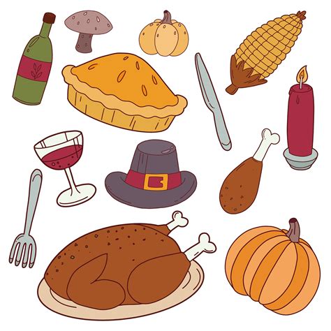 Pilgrims Thanksgiving Dinner Clip Art
