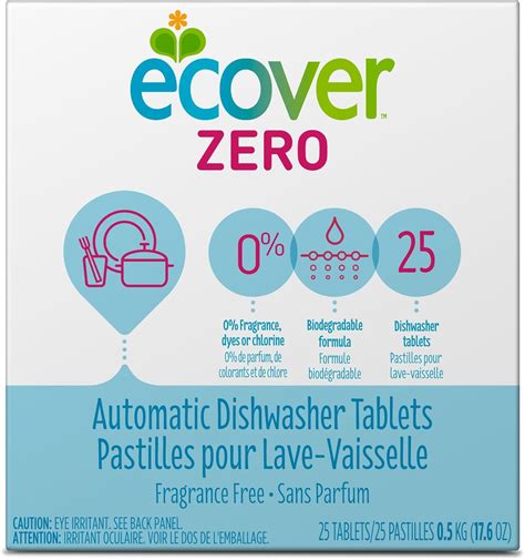 Amazon.com: Ecover Automatic Dishwashing Tablets Zero, 25 Count, 17.6 ...