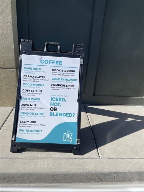 Menu at FiiZ Drinks pub & bar, West Jordan