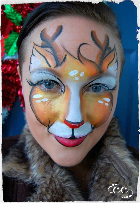 Sweet reindeer | Animal face paintings, Christmas face painting, Face ...