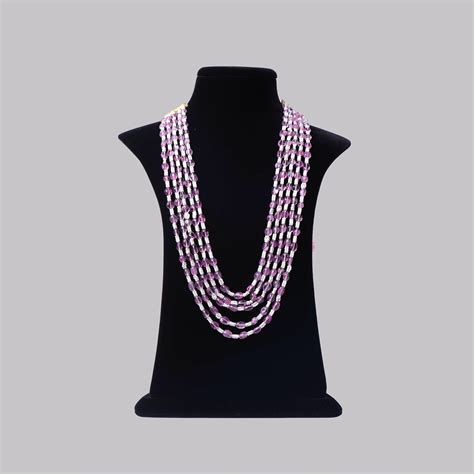 Pink Onyx Stone Mala – Angaja Silver