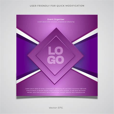 Elegant purple event organizer background design with abstract ...