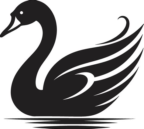 Vectorized Swan Symbolism Swans Grace in Lines 32356381 Vector Art at ...