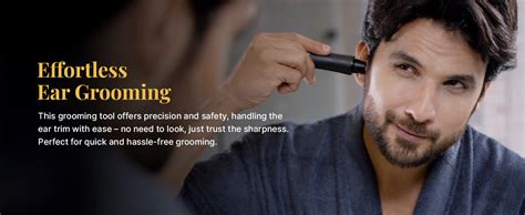 Menhood Rechargeable NOSAR Ear and Nose Trimmer with Eyebrow Styler ...