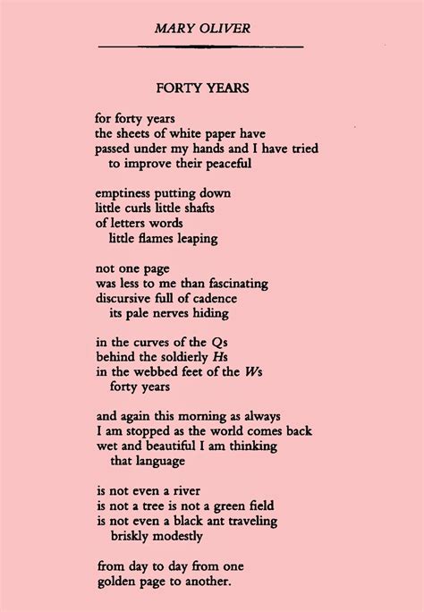 Mary Oliver Poems