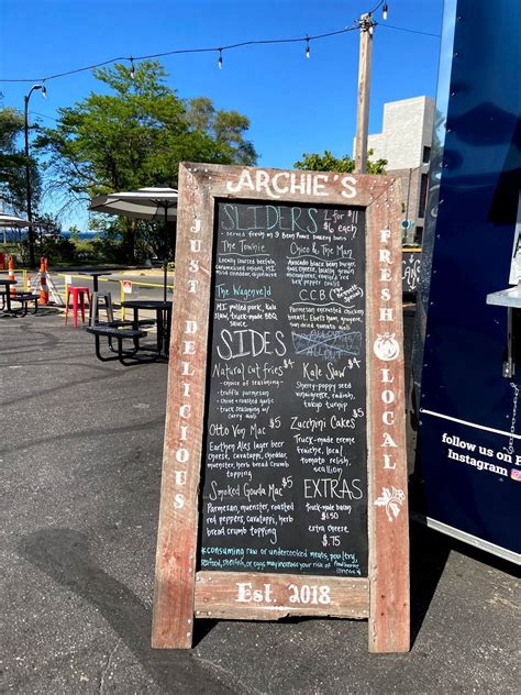 Menu at Archie's Social House restaurant, Traverse City, 237 Lake Ave # 200