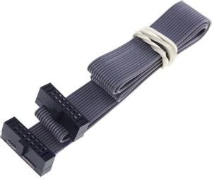 e4u 14 Pin 12" Long FRC Cable With Female To Female 1.27mm Mini Pitch ...