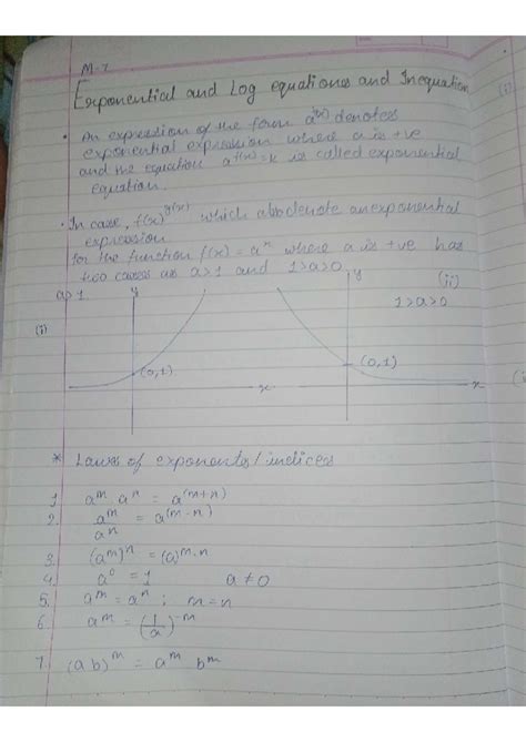 Exponential & Logarithmic Equations & Inequalities (MATH 101) - Studocu