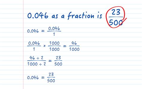 0.046 as a Fraction - Decimal to Fraction