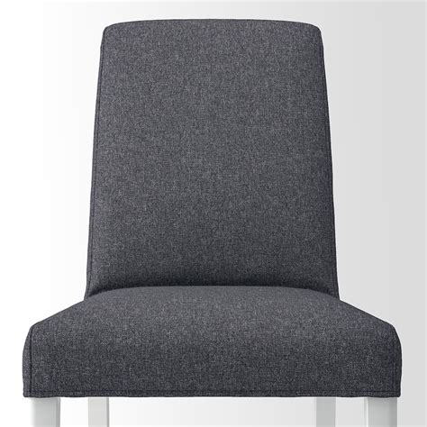 DANDERYD / BERGMUND table and 4 chairs, white/Gunnared medium grey, 130 ...