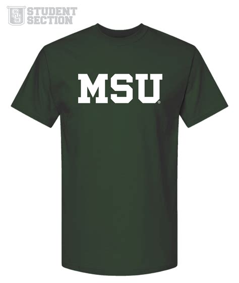 Budget Friendly | Michigan State "MSU" Forest Green Shirt - Nudge Printing