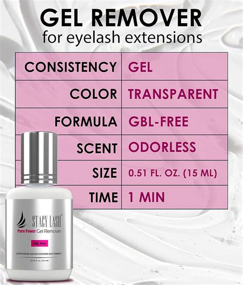 Buy Pure Power Gel Remover for Eyelash Extension Glue Stacy Lash (0.51 ...