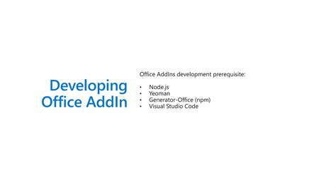 Prototyping Office AddIns using ScriptLab | PPT