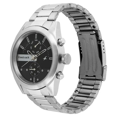 Buy Online Fastrack All Nighters Quartz Multifunction Grey Dial Metal ...