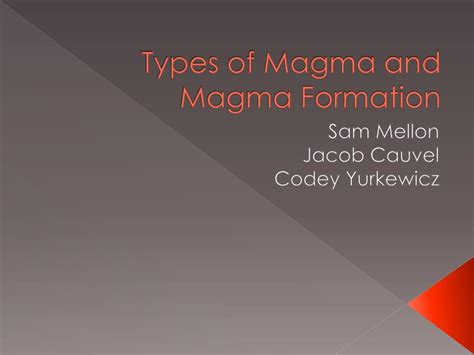 Image result for Types of Magma