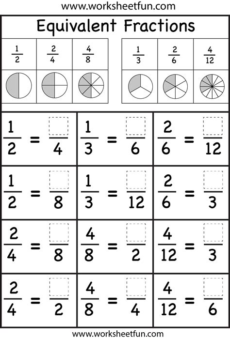 Image result for Math Worksheets Printable Fractions