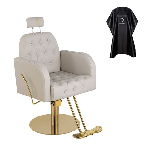 LUXMARS Reclining Barber Chair Salon Chair for Hair Stylist Hair ...