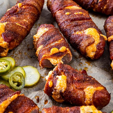 Bacon-Wrapped Sausage Popper Boats - Chiles and Smoke