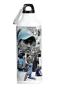 PrintingZone Compatible Print with Dhoni Sipper Water Bottle for Boys ...