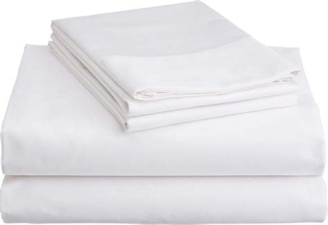 Amazon.com: DESTINY CRESCENT BEDDING - Full XL Sheets White Sets - 4 ...