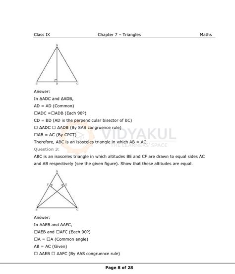 Image result for Math Class For9th Chapter Tringle