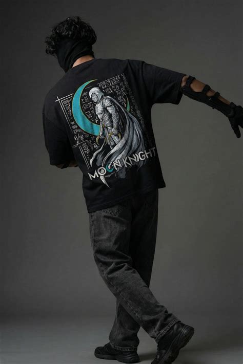 TEEYATRA Moon Knight Oversized Graphic T-Shirt – 240 GSM Premium Frenc