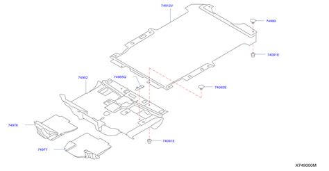 2019 Nissan Versa Floor Mat Clip - 74999-JX00A - Genuine Nissan Part