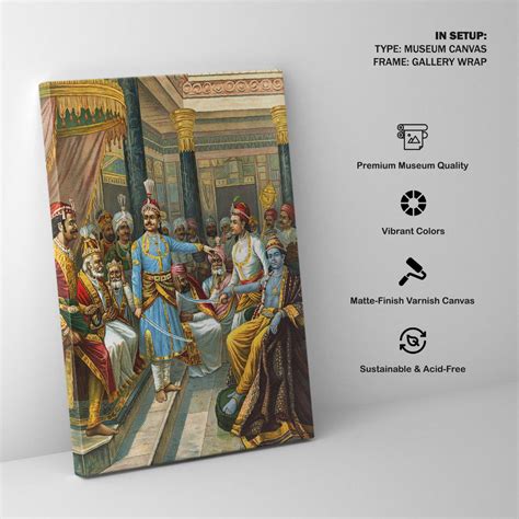 Krishna shishtai Painting & Wall Art Print by Raja Ravi Varma - Dessine Art