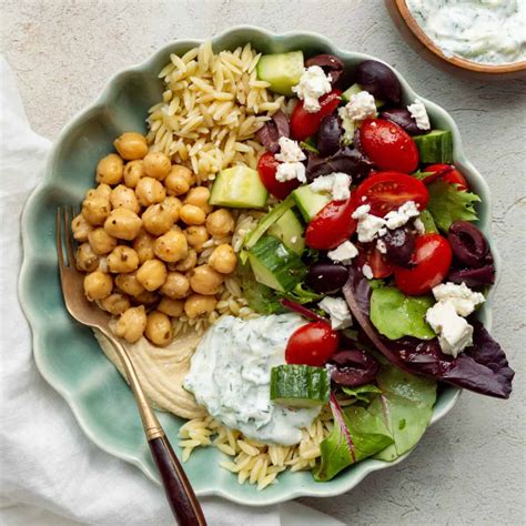 Mediterranean Bowls with Trader Joe's Greek Chickpeas - Little Black ...
