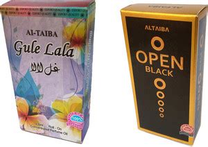 Altaiba Gule Lala 8ml and Open Black 6ml Floral Attar Price in India ...