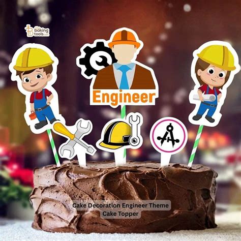 Cool Engineer Theme Toppers for Graduation & Birthdays