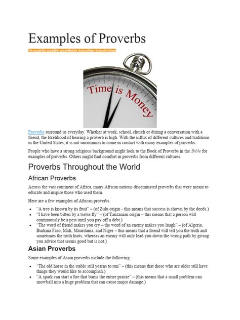 Image result for Types of Proverbs