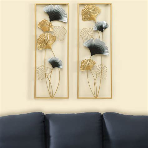 Buy VEDAS Wayanad Metal Set of 2 Leaf Wall Accents from Vedas at just ...
