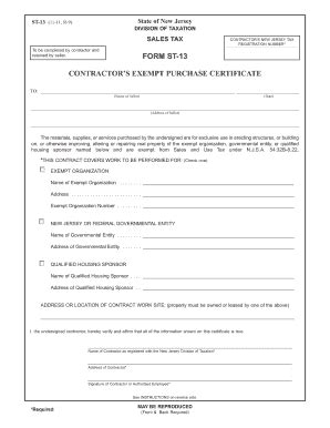 2024-2026 Form NJ ST-13 - Blank Fillable Template | Fill Out, Print ...