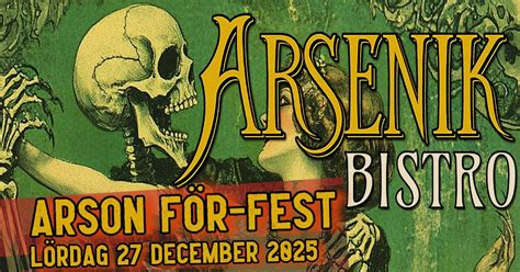 ARSON FÖR-FEST, Arsenik Butik, Malmö, 27 December 2025 | AllEvents