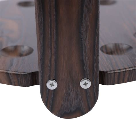 9-Holes Wooden Billiard Rack Pool Cue Rack Stick Holder Floor Stand ...