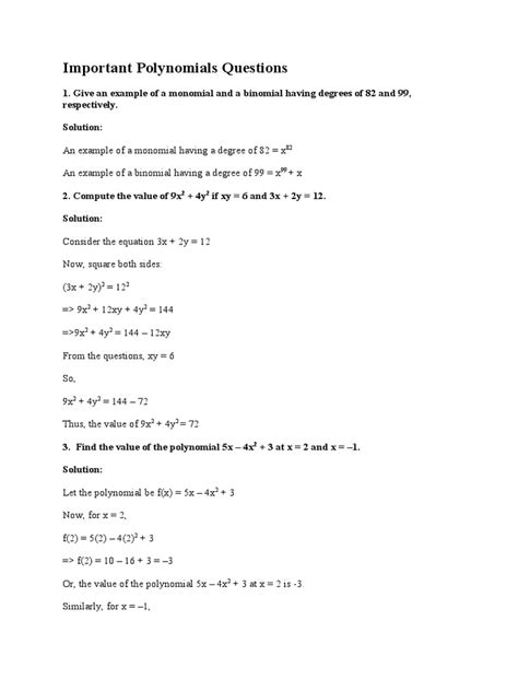 Image result for Polynomials Problems