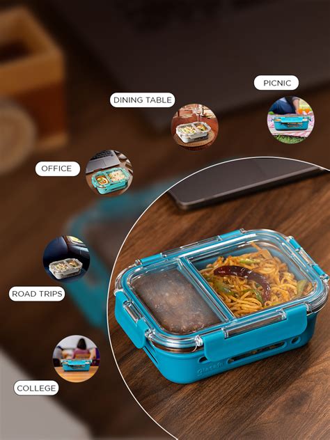 Lunch Kit with Glass Compartment Tiffin, Glass Bottle and Coffee Mug ...