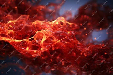 Premium AI Image | Blood in motion arterial flow closeup blood photo