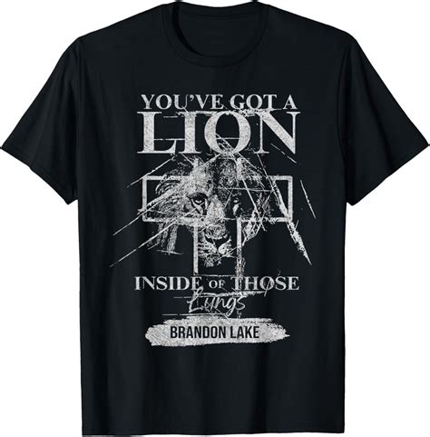 Let Your Lion Out Brandon Lake Merch Praise Christ T-Shirt Religious ...
