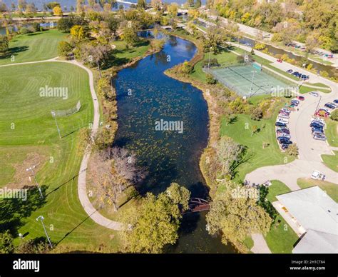 Aerial photograph of Tenney Park, Madison, Wisconsin, USA Stock Photo ...