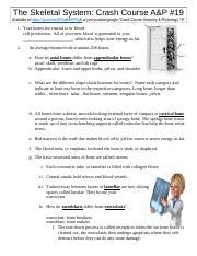 Image result for Crash Course Skeletal System