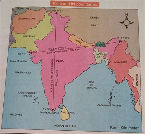 explain the size and geographical extent of India - Brainly.in