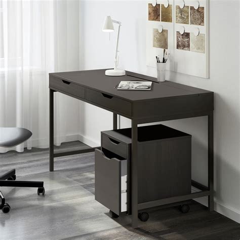 ALEX drawer unit on castors, black-brown/black, 36x50 cm (141/8x195/8 ...