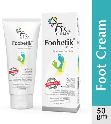 Fixderma Foobetik Cream, Foot Cream for Dry & Cracked Feet, Moisturizes ...