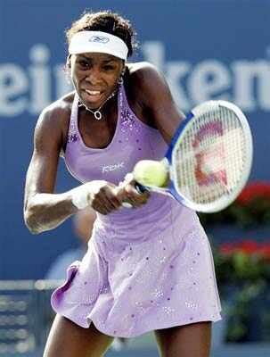 Italy's Maria Elena Camerin hits a return to India's Sania Mirza during ...