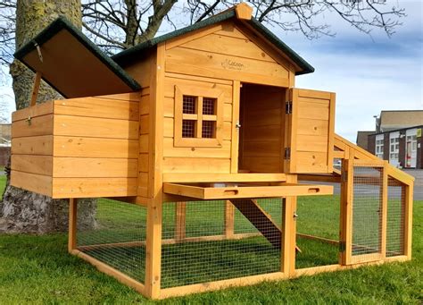 Wide Raised Chicken Coop with Run - Cocoon