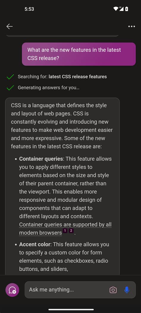 Bing Chat Android-App 的图像结果